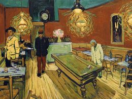 Night Café, Arles Lt Milliet (Robin Hodges) and Armand Roulin (Douglas Booth)
